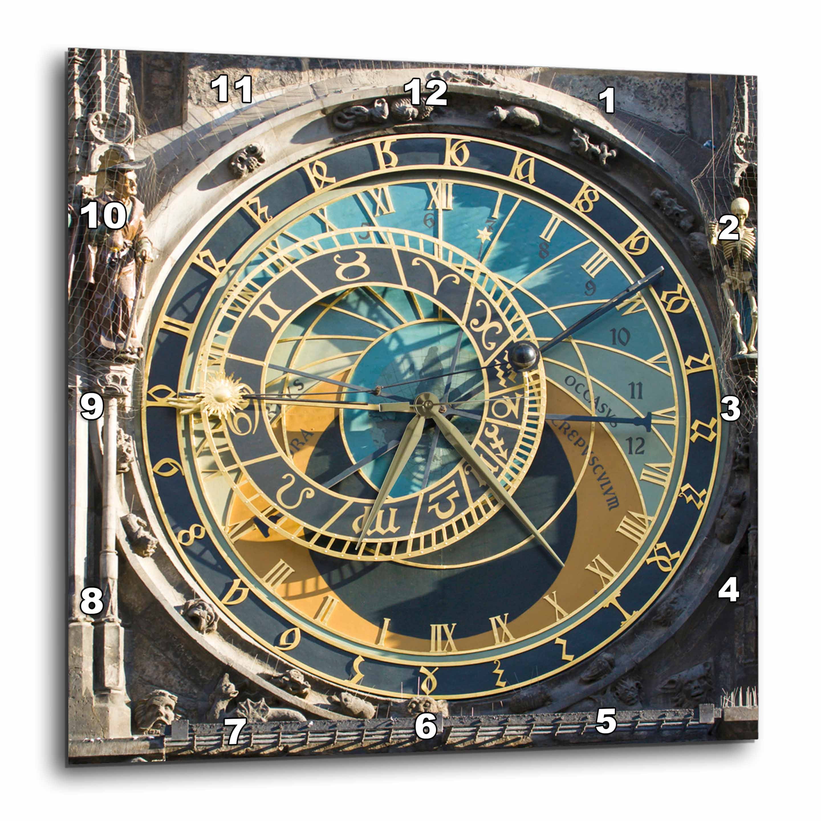 3drose Astronomical Clock Orloj Prague Czech Republic Eu06 Tha0021 Tom Haseltine Wall Clock 13 By 13 Inch Walmart Com Walmart Com
