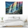 thumbnail image 3 of ONETECH Blacklight Galaxy Tapestry Trippy Planet Tapestry Waterfall Landscape Tapestry Fantasy Mountain Wave Wall Tapestry Mysterious Neon Plants Wall Hanging for Room, 3 of 7