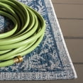 thumbnail image 4 of SAFAVIEH Courtyard Joey Medallion Indoor/Outdoor Area Rug, Light Grey/Navy, 5'3" x 7'7", 4 of 15