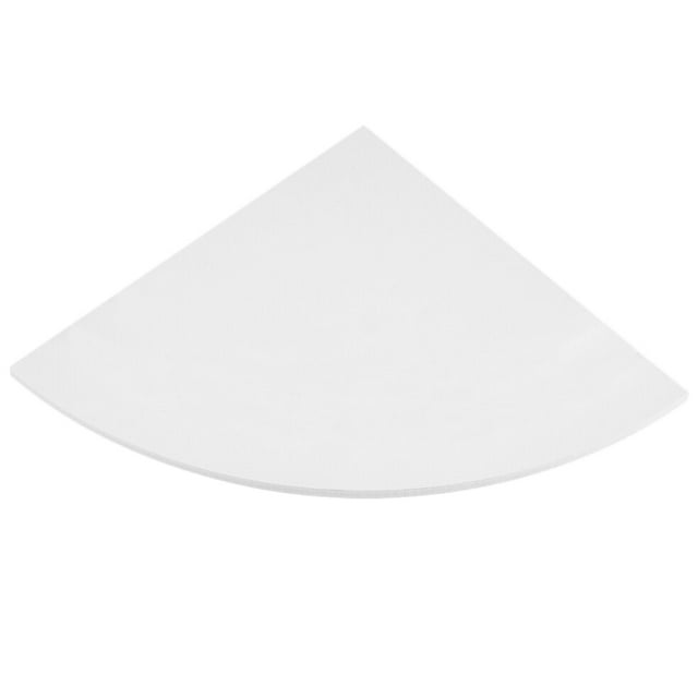 Shisuyan Fan Shape Wall Corner Shelf Set Wall-mounted Corner Storage Rack Triangle Storage Holder - 25cm (White)