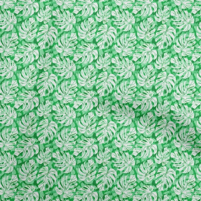 oneOone Silk Tabby Green Fabric Tropical Sewing Craft Projects Fabric Prints By Yard 42 Inch Wide