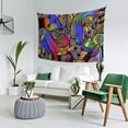 thumbnail image 5 of ZICANCN Funny Tapestry for Bedroom Aesthetic,Fox Doodle Psychedelic Pattern Wall Tapestry for Living Room 60x40 Inches, 5 of 8