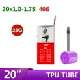 thumbnail image 2 of Ultralight 23G 20Inch 406 20X1.0-1.75 Bike Inner Tube Tpu Tube for Bmx406 Fv45 2Pcs, 2 of 8