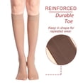 thumbnail image 3 of Calcetines elásticos hasta la rodilla, calcetines transpirables hasta la rodilla, pantimedias hasta la rodilla con puntera reforzada - Medias para mujer, 3 of 5