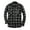 Gray, variant on Men Plaid Flannel Shirt Long Sleeve Button Down Regular Fit Casual Checkered Heavyweight Fall Winter Jacket
