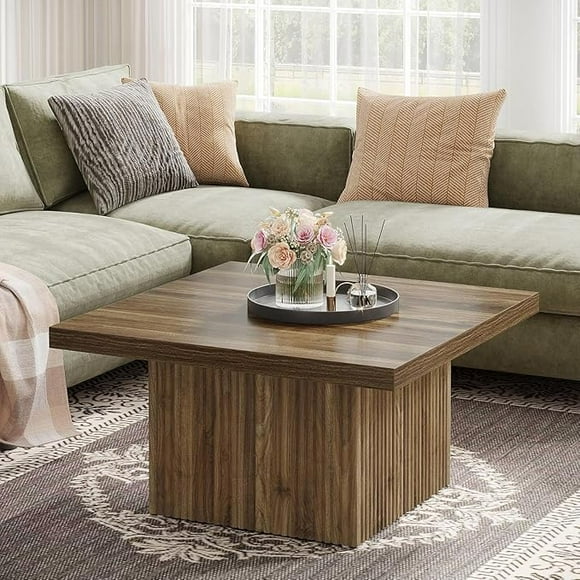 Square Coffee Table, 31.5-Inch Engineered Wood Coffee Table