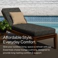thumbnail image 2 of Honeycomb Essentials Cojín para tumbona de exterior, 21 x 70 pulgadas, cojín para silla de patio negro Zaire, 2 of 5