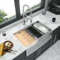 thumbnail image 2 of 30" L  X 21" W Farmhouse Stainless Steel Kitchen Sink Ledge Workstation Apron-front 18 Gauge Single Bowl Farm Kitchen Sink With Accessory Kit, 2 of 8