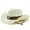 Ivory, variant on Women Fedora Straw Cowboy Hat Western Cowgirl Hats Wide Brim Sun Hat Beach Cap