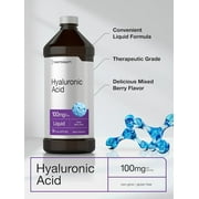 Liquid Hyaluronic Acid Supplement | 100 mg | 16 oz | Mixed Berry Flavor | by Horbaach