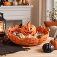thumbnail image 5 of Halloween Pumpkin Treat Holder Bowl, Ornamental Table Storage Dish, Versatile Snack Container for Home Table, Halloween Party Favors & Seasonal Decor Gift Orange, 5 of 6