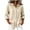 Beige a1, variant on Sun Protection Shirts for Women Cotton Linen 3/4 Sleeve Casual Hooded Button Down Shirt Spring Fall Vacation Tops S-2XL