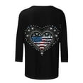 thumbnail image 4 of FAVIPT Womens Fourth of July Shirts Plus Size 3/4 Sleeve Crew Neck Tops American Flag Patriotic Print Blouses Casual Dressy Summer 2025 Tunic Tees Multicolor,S, 4 of 4