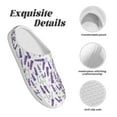 thumbnail image 5 of Daiia Lavender Flowers Print Women’s Fuzzy Slippers Memory Foam Lightweight House Shoes Cozy Loafer Flannel House Shoes-39/40, 5 of 7