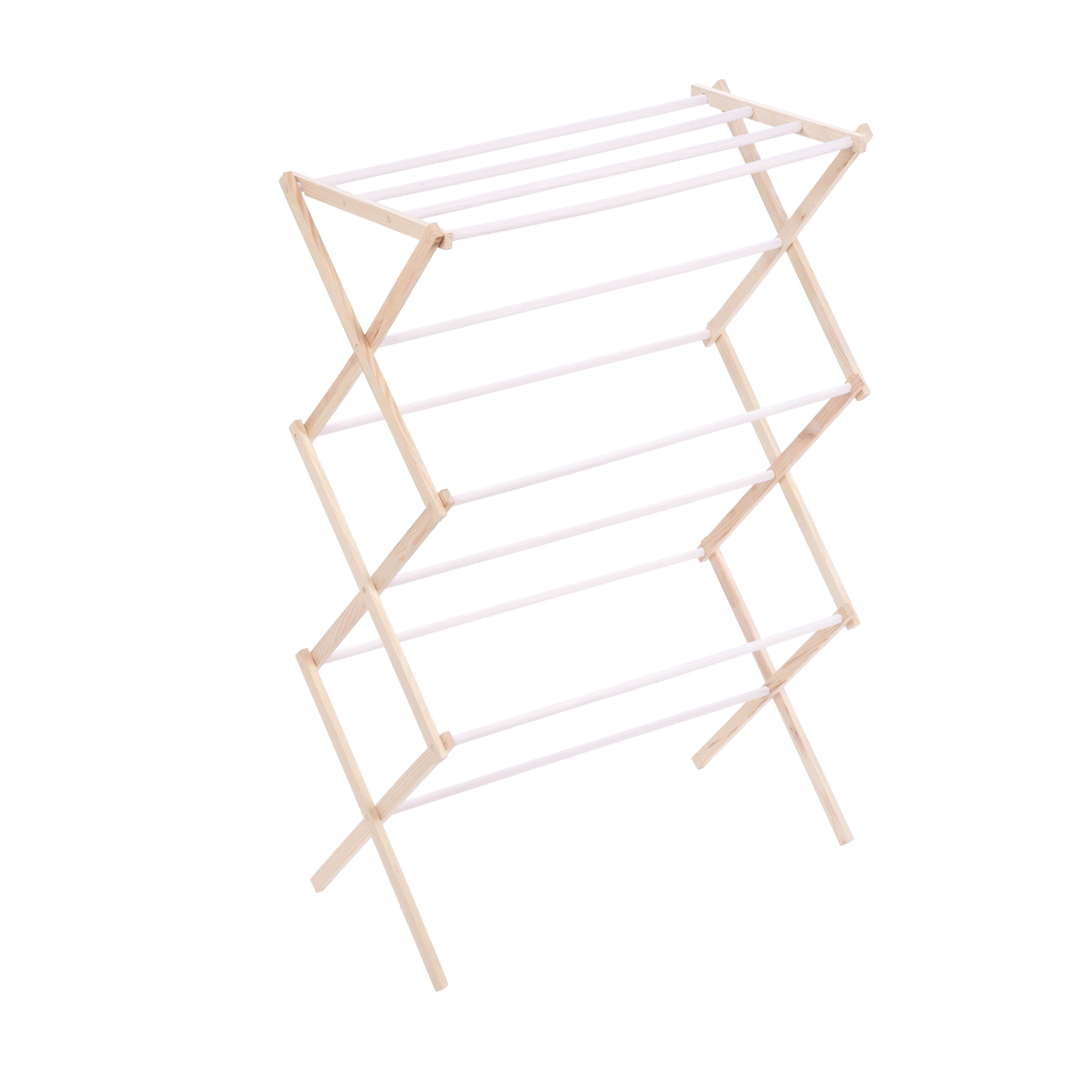 Wooden Clothes Drying Stand Folding Rack Foldable Indoor Laundry Dryer Hanger 