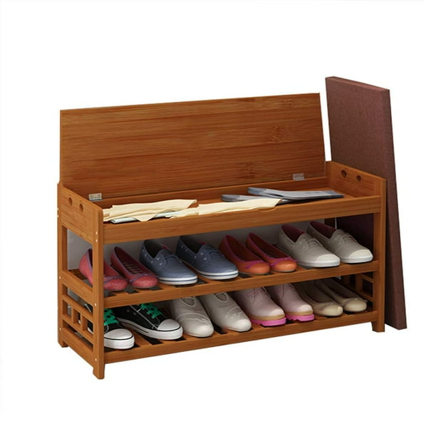Ktaxon 2-tier Shoe Bench Organizing Rack Entryway Storage ...