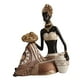 thumbnail image 4 of Estatua africana, ornamento estético, escultura de arte africano, figura de dama tribal para Sentado A, 4 of 9