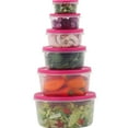 thumbnail image 3 of MILTON Nestable Mixing Bowls with Lids 6 Pack Reusable Plastic Pink, 3 of 8