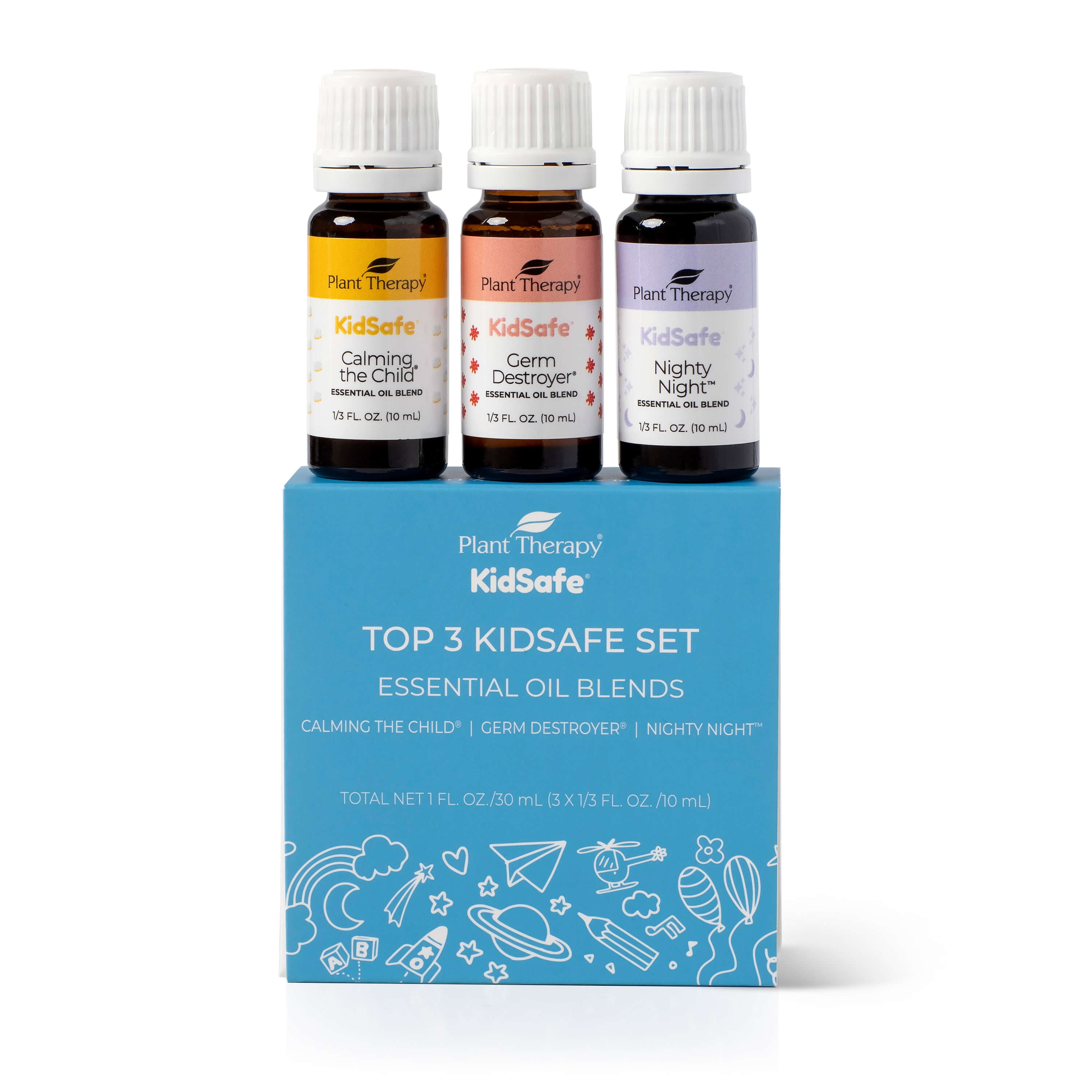 Plant Therapy Top 3 KidSafe Essential Oil Blend Set 100 Pure
