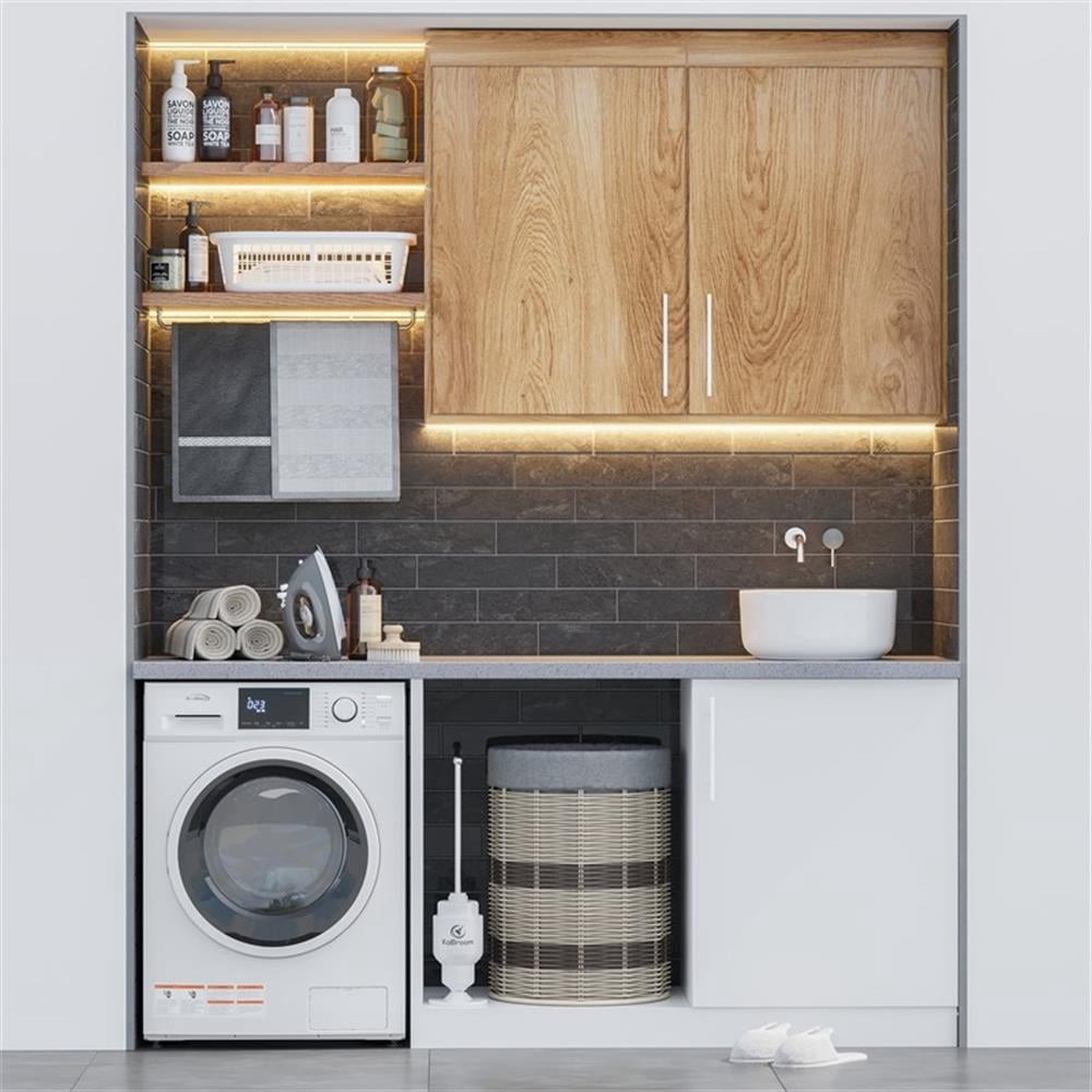 Pemberly Row 2.7 cu. ft. All-in-One Washer & Dryer Combo in White.