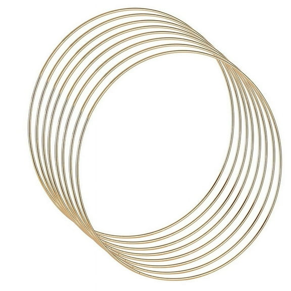8Pcs Metal Floral Hoops Wreath 12 Inch Catcher Macrame Rings for Wedding Wreath Decor, Table Centerpieces