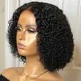 thumbnail image 4 of Lace Front Human Hair Wig Middle Part Curly Lace Closure Wig Short Wigs, 4 of 4