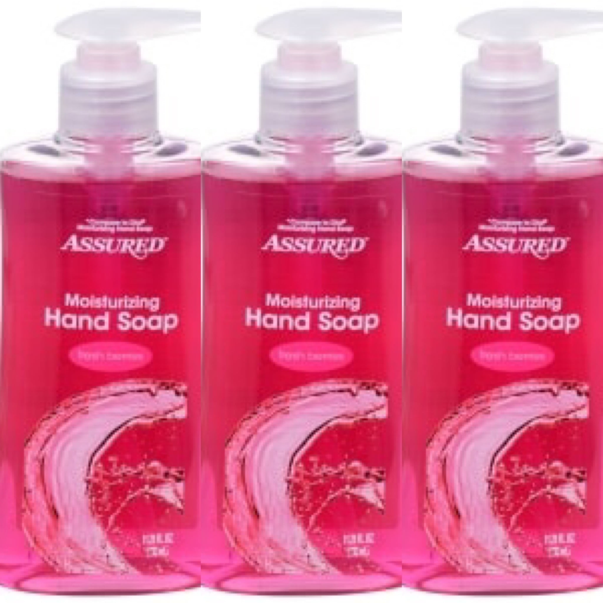 3 Packs Assured Moisturizing Hand Soap With Fresh Berry Scent 11.25 oz