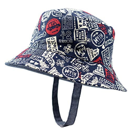 Baby Boy Sun Hat Reversible Toddler Beach Sun Protection Bucket Hat