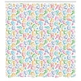 thumbnail image 3 of Ambesonne Alphabet Shower Curtain, Colored Letters, 69"Wx84"L, Multicolor, 3 of 3