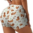 thumbnail image 2 of Kdxio Squirrel Playing Print Workout Shorts for Women Seamless Soft Smooth Gym Yoga Scrunch Active Shorts, 2 of 9