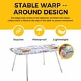thumbnail image 4 of Easter Eggs Table Cloths for 8 Foot Rectangle Tables, Watercolor Flowers Plants Eggs Butterfly Blue Plaid Patio Waterproof Elastic Fitted Tablecloths, Washable Rectangular Table Cover for Camping, 4 of 8