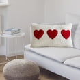 thumbnail image 4 of Valentines Day Heart Pillow Covers 12*20in Rectangle Lumbar Support Cushion Soft Faux Plush Heart Pillow Decorative Throw Pillows Women Wedding Gift for Home Decor (Red Heart), 4 of 8