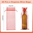 thumbnail image 2 of Uxcell Organza Wine Bags, Gift Wrap Bags Sheer Mesh Wine Bottle Bag Drawstring Pouches for Party Favors Red, 2 of 7