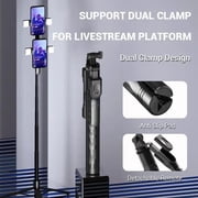 DJJD 68.9 Selfie Stick Tripod, 360° Rotation Travel Selfie Stick Remote Control and 1/4” Screw, Aluminum Phone Tripod Holder for Selfie, Recording, Vlogging (Black)