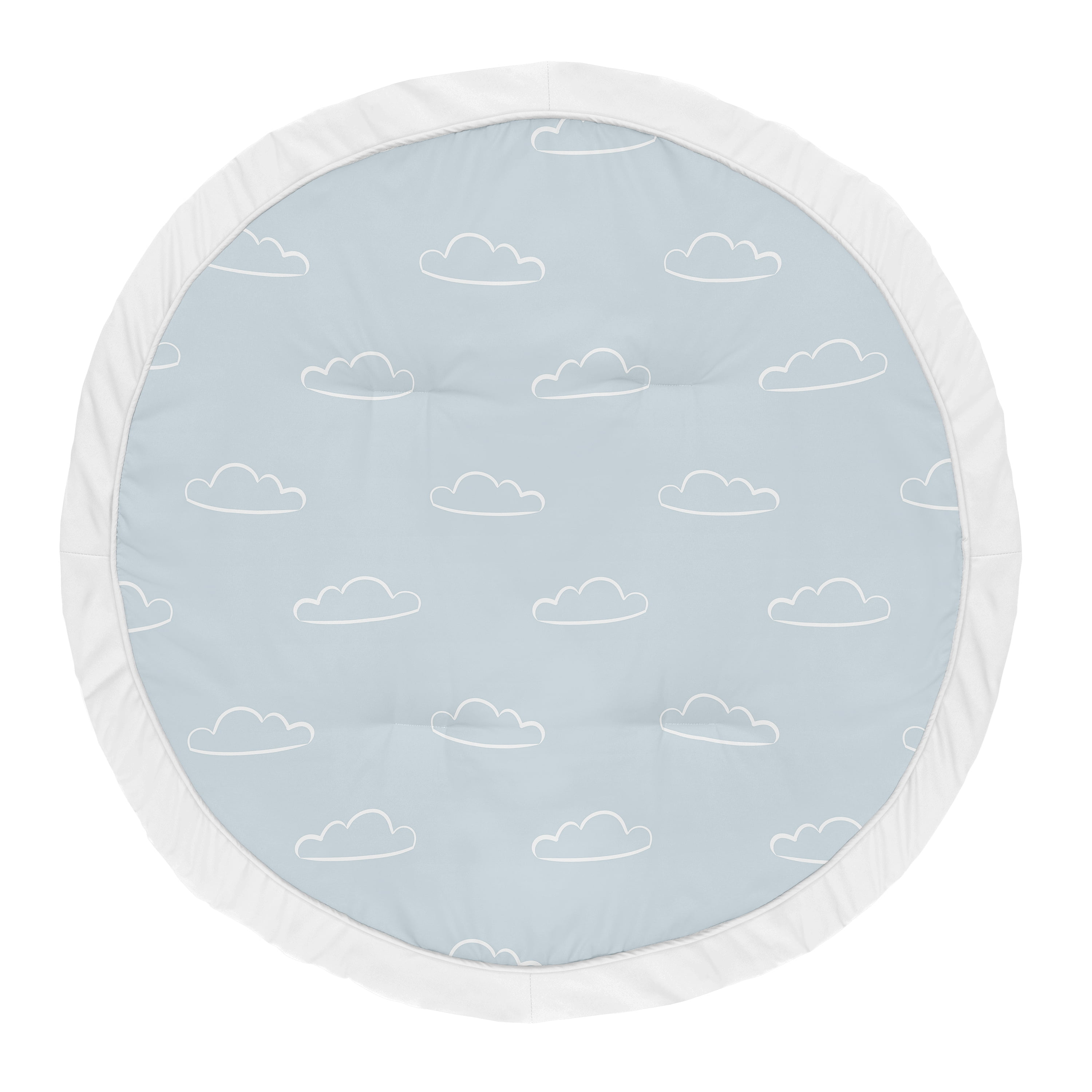 Vintage Airplane Blue Clouds Baby Play Mat by Sweet Jojo Designs