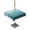 Teal Green, variant on Outdoor Table Cloth with Umbrella Hole and Zipper, Brown Beige Ombre Waterproof Square Tablecloth 54"x54", Farmhouse Vintage Wooden Striped Washable Table Cover for Outside Party Patio Picnic