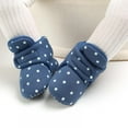 thumbnail image 3 of GYRATEDREAM Newborn Infant Baby Girl Boy Cotton Booties Stay On Sock Slippers Soft Bedroom Shoes Non-Skid Ankle Boots Toddler Crib Warm Shoe First Walker Birthday Shower Gift 0-18M, 3 of 12