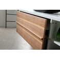 thumbnail image 4 of Goreme 48" Walnut and White Oak Wall Mount Bathroom Vanity, Open Shelf, 4 of 11