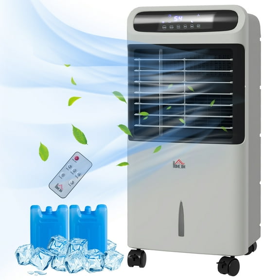 Swamp Cooler Air Conditioner, 3-In-1 Ice Cooling Fan with 3.2 Gal Water Tank,60° Oscillating,3 Modes, 3 Speeds, 12H Timer, Remote,Quiet Evaporative Air Cooler for Bedroom Office