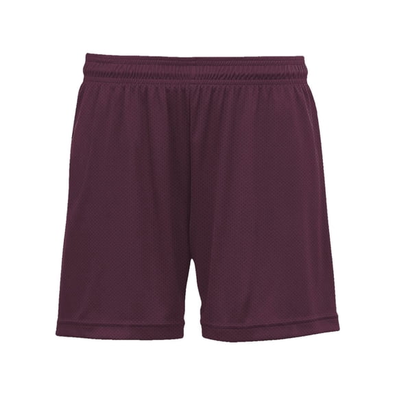 Badger Womens Mesh Fastpitch Softball Shorts Maroon S