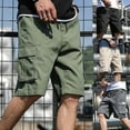 thumbnail image 1 of FRSASU Short Cargo Décontracté pour Homme Randonnée Plein Air Short de Sport Décontracté avec Multiples Poches Jaune, 1 of 5