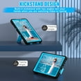 thumbnail image 7 of ELEHOLD Rugged Hybrid Case for TCL Tab 8 LE 2023 Tablet, Tri-Layers Hard PC Soft Silicone Hidden Kickstand Anti-Scratch Shockproof Heavy Duty Case for Kids Men Women,Black+Blue, 7 of 7