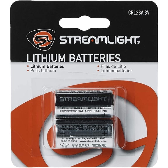 2PK Streamlight 85175 Lithium Battery CR123A (2 pack)