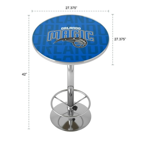 Orlando Magic NBA City Chrome Pub Table - Blue, Black, Silver
