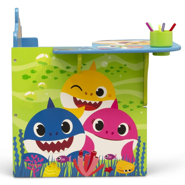 Baby Shark Chair Desk with Storage Bin Ideal for Arts Crafts Snack Time Homeschooling Homework More by Delta Children