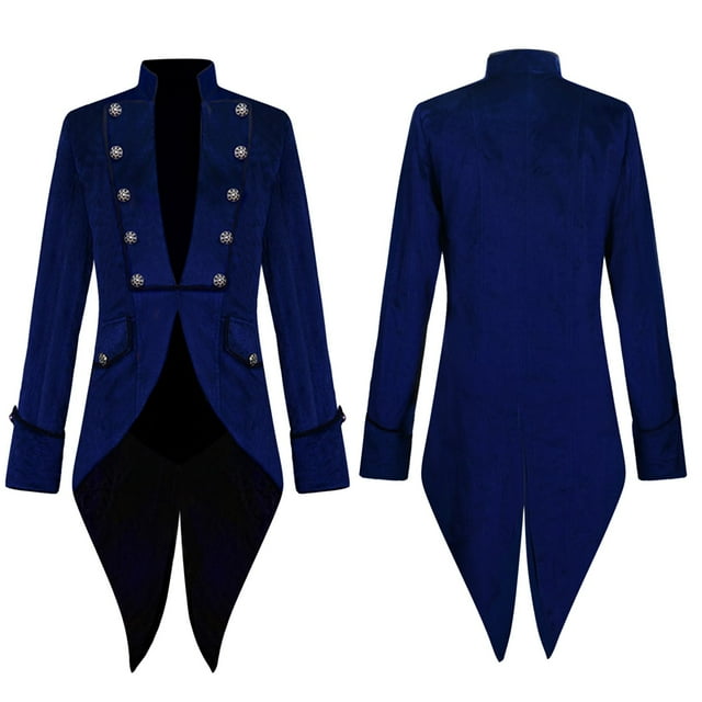 TIEVOSA COS European and Tuxedo Mes Windbreaker Mid Length Retro Halloween