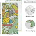 thumbnail image 2 of Cute Dinosaurs Tropical Hand Towels for Bathroom, Summer Coconut Palm Leaves Kitchen Towel 2 PCS Ultra Soft and Highly Absorbent Decorative Fingertip Face Bath Towels for Spa & Hotel, 28.3"x 14.4", 2 of 5