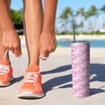 thumbnail image 2 of 20oz Pink Breast Cancer Skinny Tumblers Stainless Steel Tumbler with Lid and Straw,Vacuum Insulated Double Wall Travel Tumbler Cups with Cleaning Brush for Coffee,Tea, 2 of 6