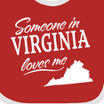 thumbnail image 4 of Inktastic Someone in Virginia Loves Me Boys or Girls Baby Bib, 4 of 4