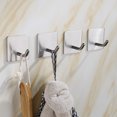 thumbnail image 1 of Ganchos adhesivos resistentes para toallas, ganchos para colgar en la pared, ganchos adhesivos impermeables de acero inoxidable para colgar, baño, cocina, hogar, 4 paquetes XianweiShao 9024715984104, 1 of 5
